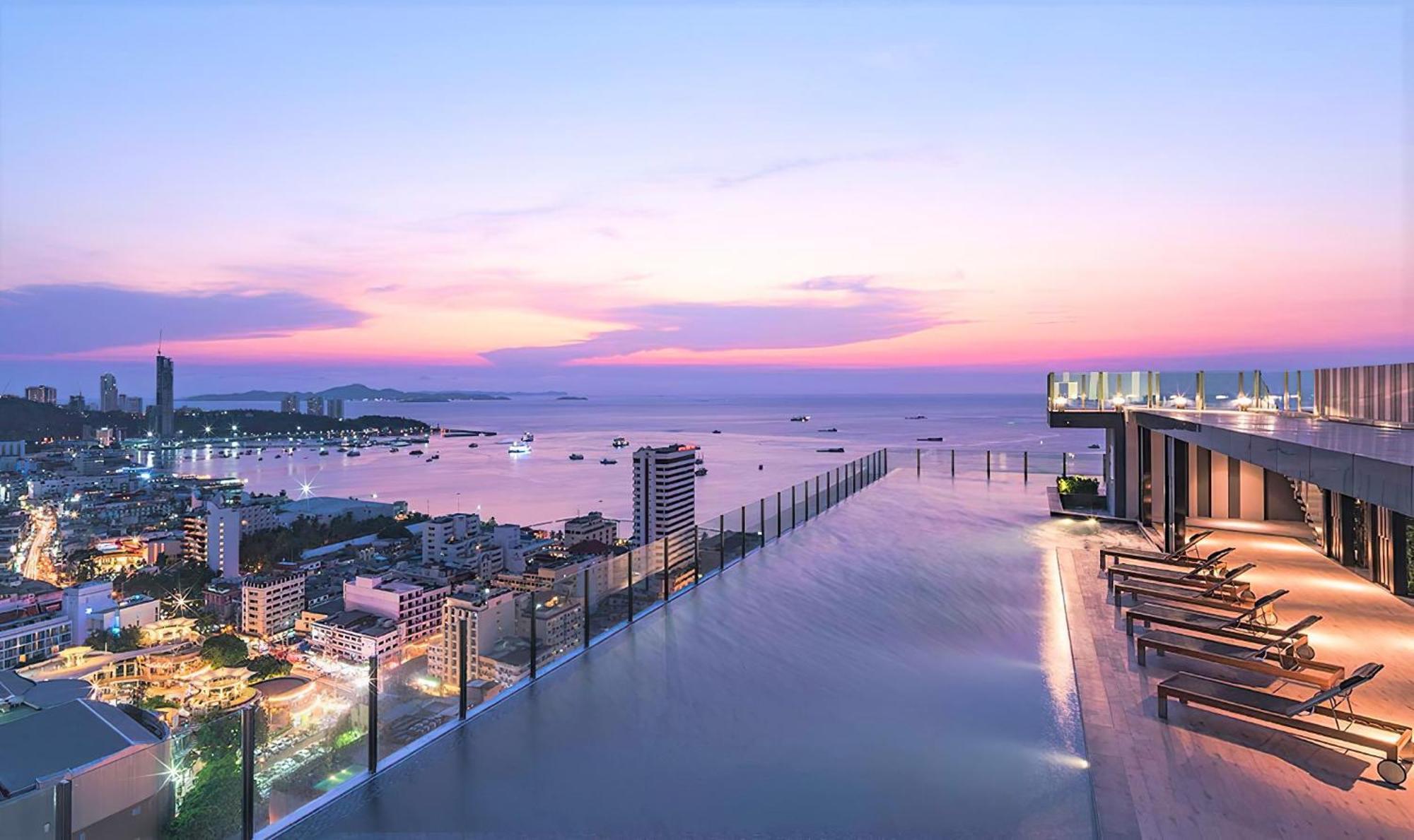 Central Pattaya - Sea View Large Balcony Condo With Infinity Pool Exteriér fotografie